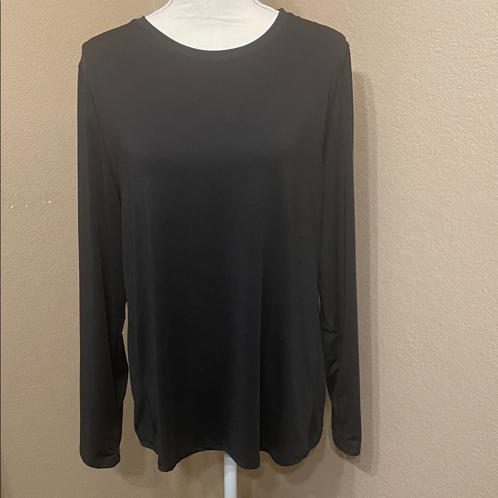 activ8 Long Sleeve Women's Performance Workout Top Black Large